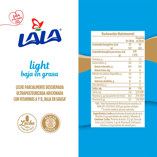 Leche light LALA 1L - 2