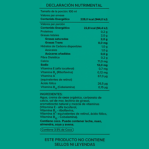Leche orgánica de coco sin azúcar Güd 1L - 2