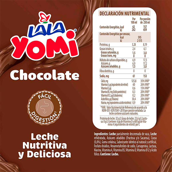 Leche sabor chocolate Yomi LALA 960ml - 2