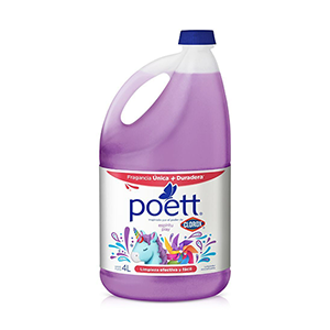 Limpiador líquido desinfectante espíritu play Poett 4L