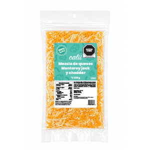 Mezcla de quesos Monterey jack y cheddar rallado Calii 225g