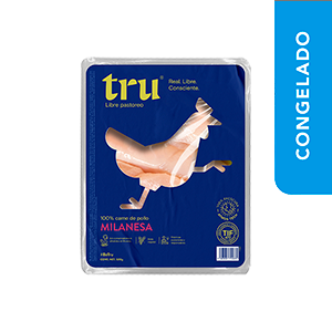 Milanesa de pollo congelada orgánica Tru 500g