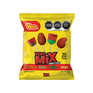 Mix de paletas banda de fuego Vero 20pz