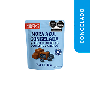 Mora azul congelada con chocolate sin azúcar Eaterz 70g