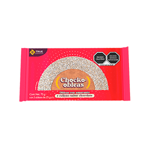 Obleas media luna sabor chocolate Chocko Obleas 3pz