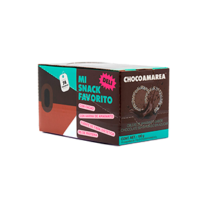 Obleas rellenas sabor chocolate semi amargo sin azúcar Amarea 180g (10-pack)