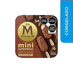 Paleta de helado con almendras mini Magnum 55ml (6 pack)