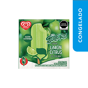 Paleta de helado sabor limón citrus Solero  283.2g / 4 pz