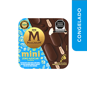 Paleta de helado sin azúcar mini Magnum 253.2g / 6 pz