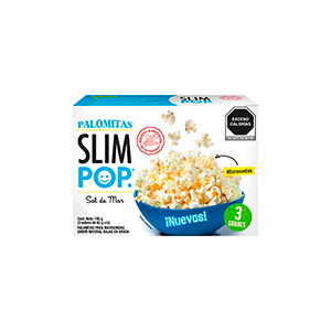 Palomitas con sal de mar microondas Slim Pop 195g (3-pack)