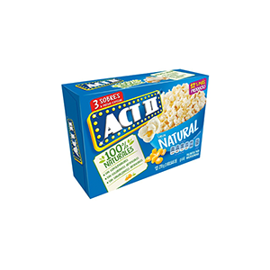 Palomitas para microondas naturales ACT II 3-pack de 90g