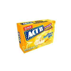 Palomitas para microondas sabor mantequilla extra ACT II 3-pack de 90g