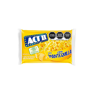 Palomitas para microondas sabor mantequilla extra ACT II 80g