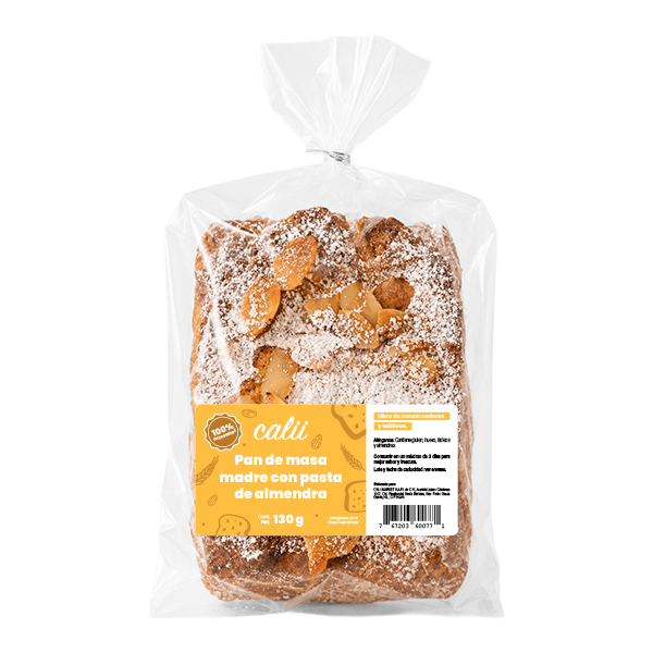 Pan artesanal de masa madre con pasta de almendra Calii 130g - 2