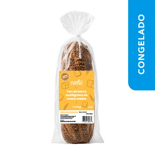 Pan de barra artesanal multigrano de masa madre Calii 1.1kg - 2