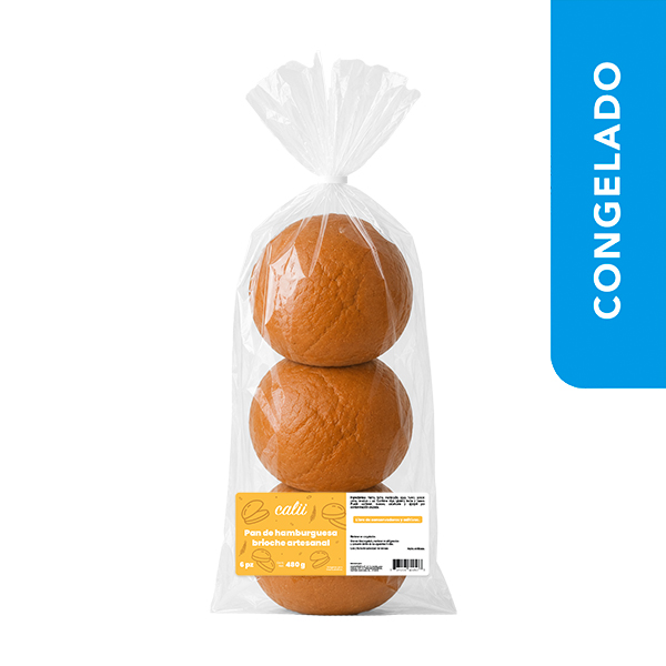 Pan de hamburguesa brioche artesanal Calii 540g / 6pz - 2