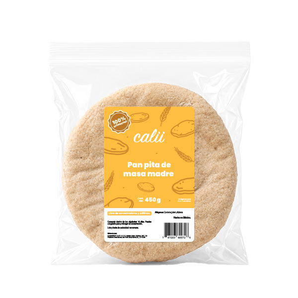 Pan pita artesanal de masa madre Calii 450g (5-pack) - 2