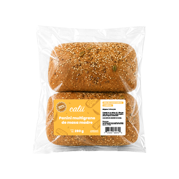Panini artesanal multigrano de masa madre Calii 280g (2-pack) - 2
