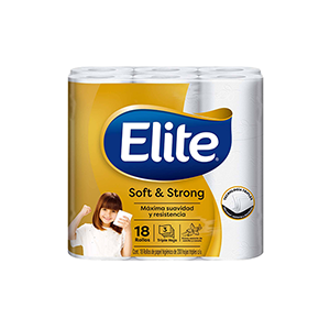 Papel higiénico soft & strong Elite 18pz