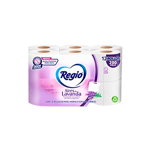 Papel higiénico aires de lavanda Regio 12pz / 200HD