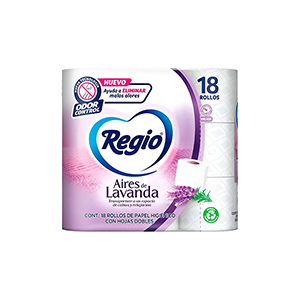 Papel higiénico aires de lavanda Regio 18pz