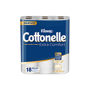 Papel higiénico extra comfort Cottonelle 18pz/150HD