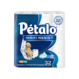 Papel higiénico maxi resist Pétalo 32pz / 220HD