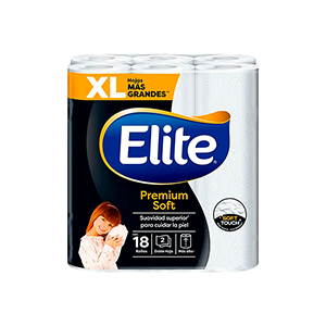 Papel higiénico premium soft Elite 18pz