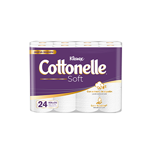 Papel higiénico soft Cottonelle 24pz/200HD