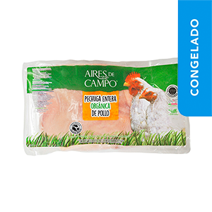 Pechuga de pollo entera orgánica congelada Aires de Campo 1kg