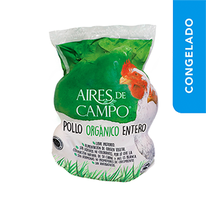 Pollo entero orgánico congelado Aires de Campo 2kg