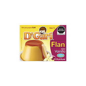 Polvo para flan sabor cajeta caramelo D'Gari 134g