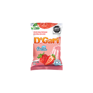 Gelatina en leche sabor fresa D'Gari 120g