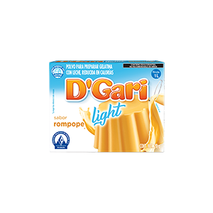 Gelatina en leche sabor rompope light D'Gari 20g