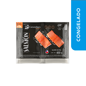 Porciones de salmón premium sin piel Camanchaca 400g (2-pack)