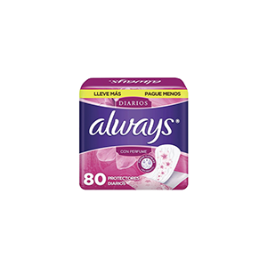 Protectores diarios con perfume Always 80pz