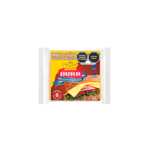 Queso americano rebanado Burr 144g