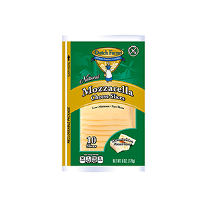 Queso mozzarella rebanado Dutch Farms 170g