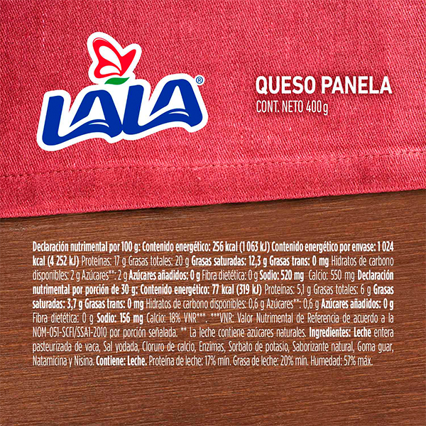 Queso panela LALA 400g - 2