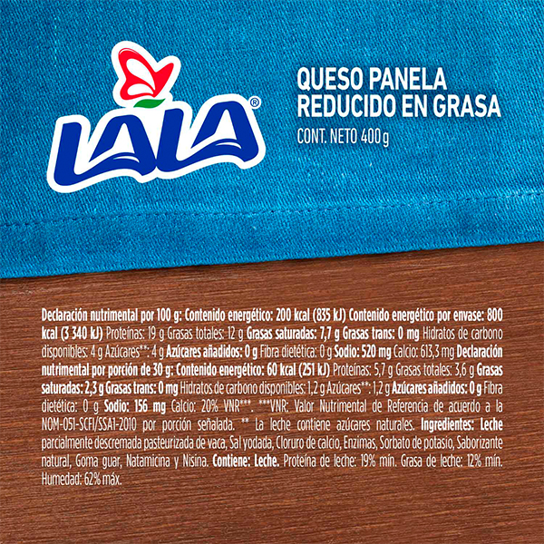 Queso panela light LALA 400g - 2