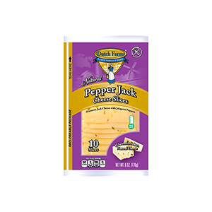 Queso pepper jack rebanado Dutch Farms 170g