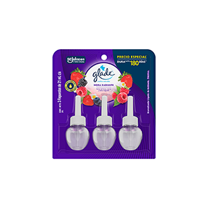 Repuestos de aromatizante líquido mora radiante Glade 3pz