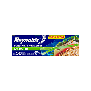 Bolsas resellables medianas con cierre para sandwich Reynolds 50pz