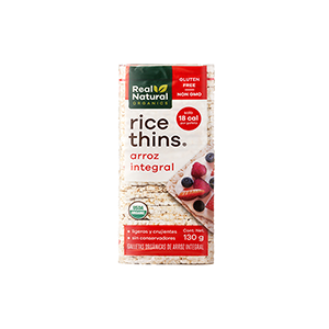 Rice cakes de arroz integral orgánico sin gluten Real Natural 130g
