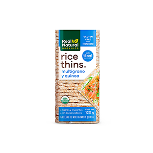 Rice cakes de quinoa multigrano orgánico sin gluten Real Natural 130g