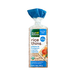 Rice cakes de quinoa multigrano orgánico sin gluten Real Natural 140g