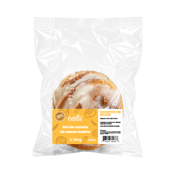 Rol de canela artesanal de masa madre con almendras y arándanos Calii 120g - 2