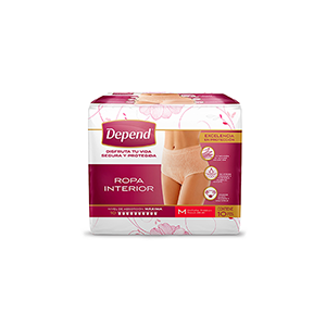 Ropa interior para mujer mediana Depend 10pz