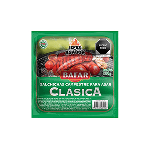 Salchicha campestre para asar Bafar 800g