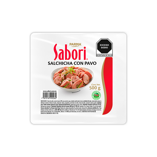 Salchicha de pavo Sabori 500g